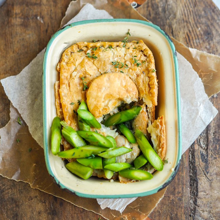 Chicken & Asparagus Pie - by Lidgates Butchers - HomeCooks