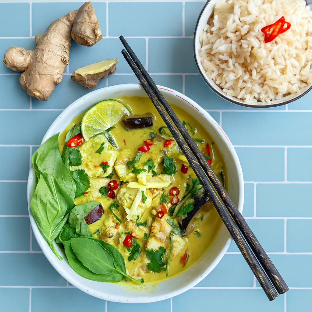 Thai Green Chicken Curry with Jasmine Rice
