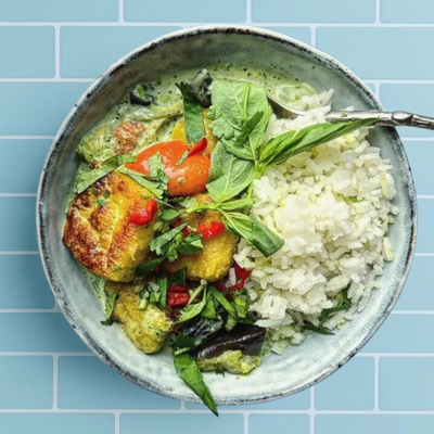 Tofu Thai Green Curry with Jasmine Rice (VG)