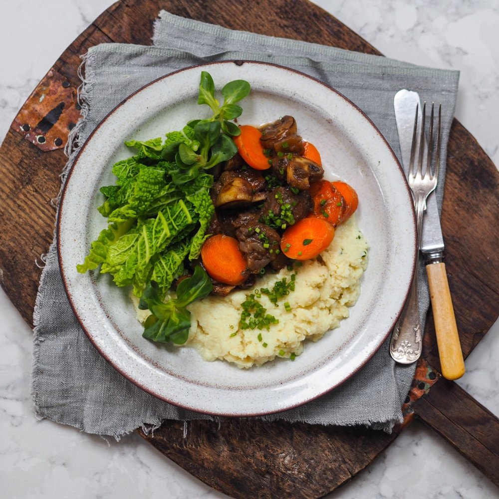 Beef and Vegetable Stew with Savoy Cabbage and Mashed Potato - by Natalia - HomeCooks