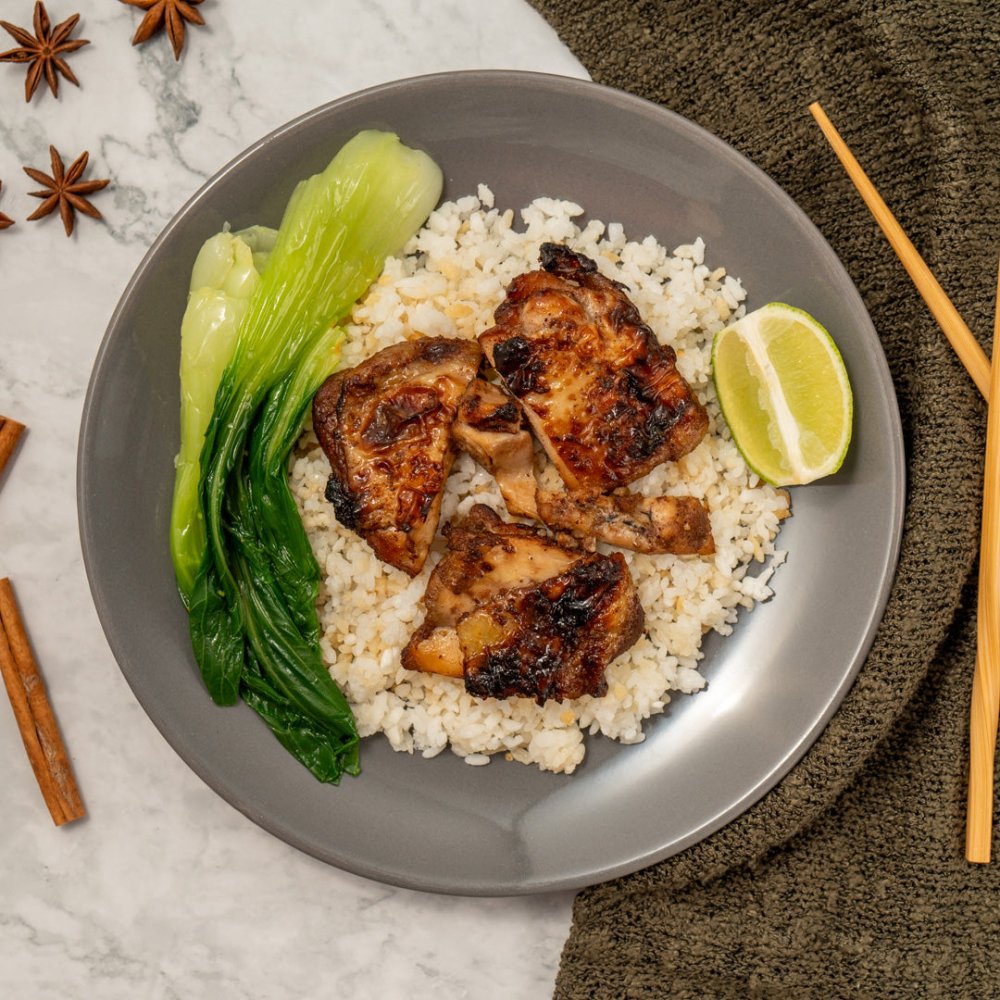 Chinese Five - Spice Chicken with Rice & Pak Choi - by Verna - HomeCooks