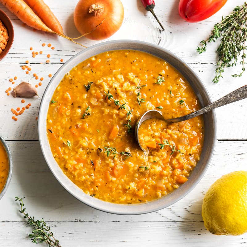 Coconut, Ginger & Lentil Soup - by Kate - HomeCooks