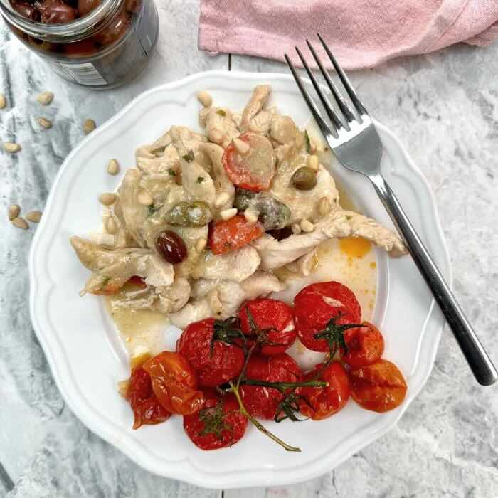 Mediterranean Chicken with Confit Roasted Tomatoes