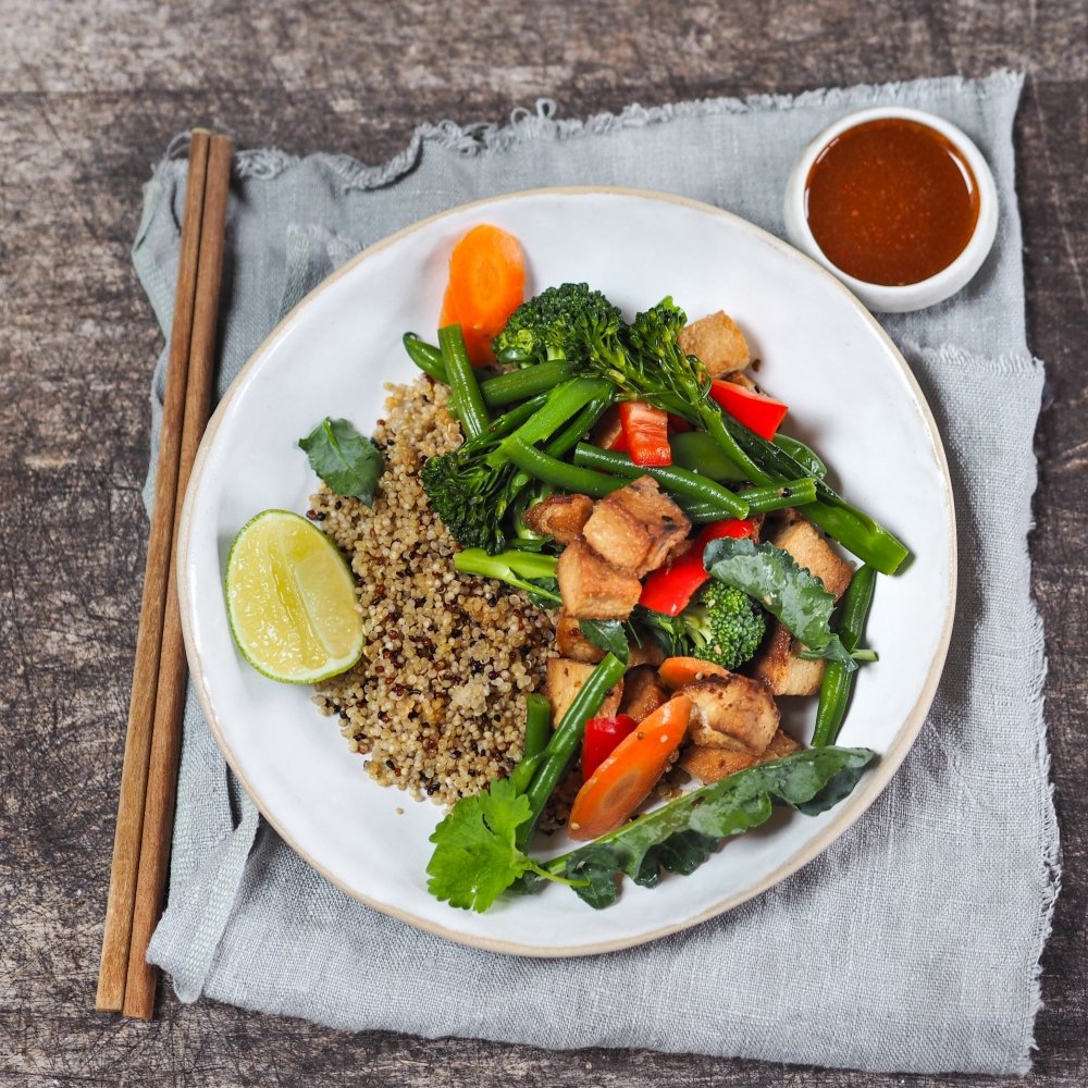 Tofu Veggie Bowl - by Johnny Meatless - HomeCooks