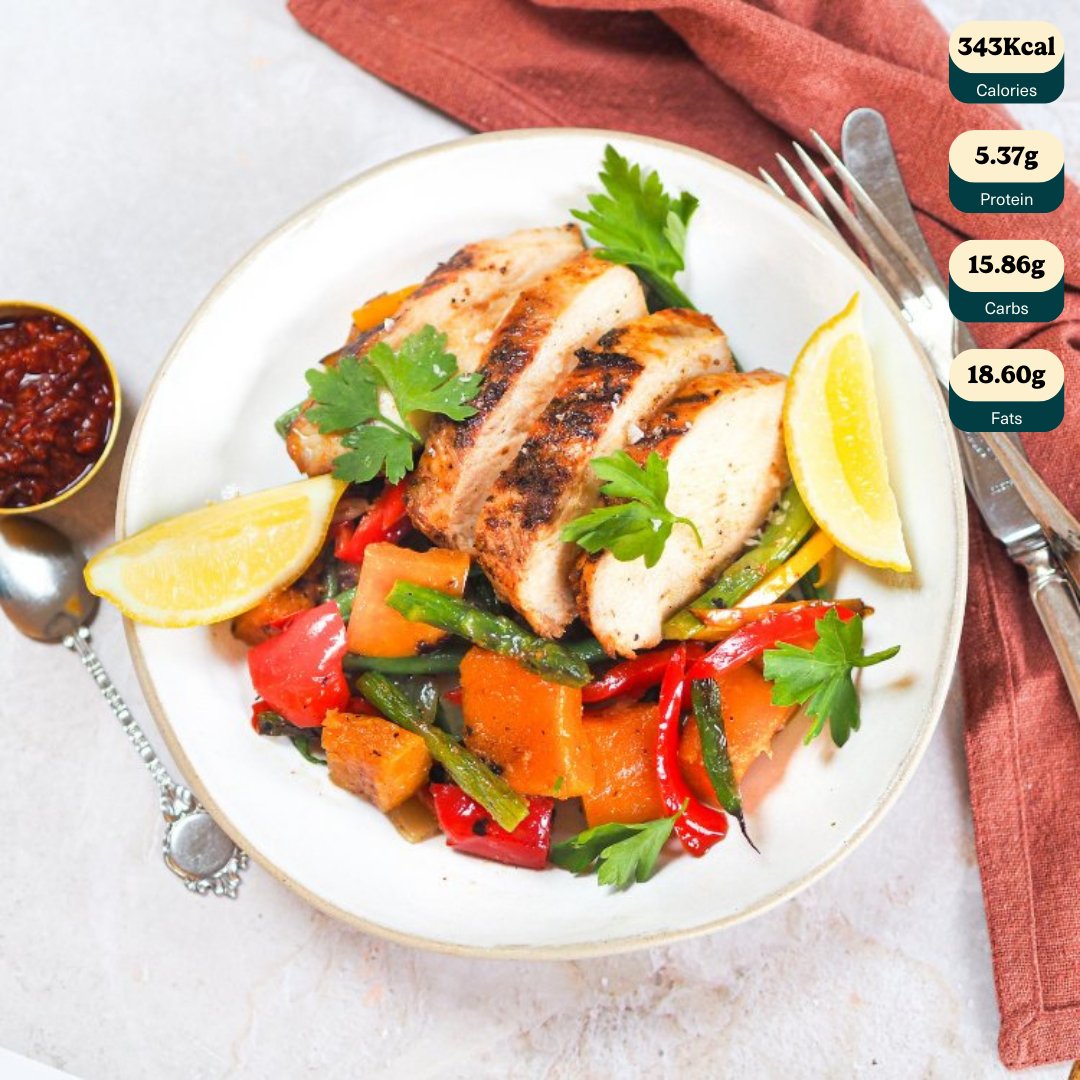 Chicken Harissa with Grilled Vegetables - by Giovanna - HomeCooks