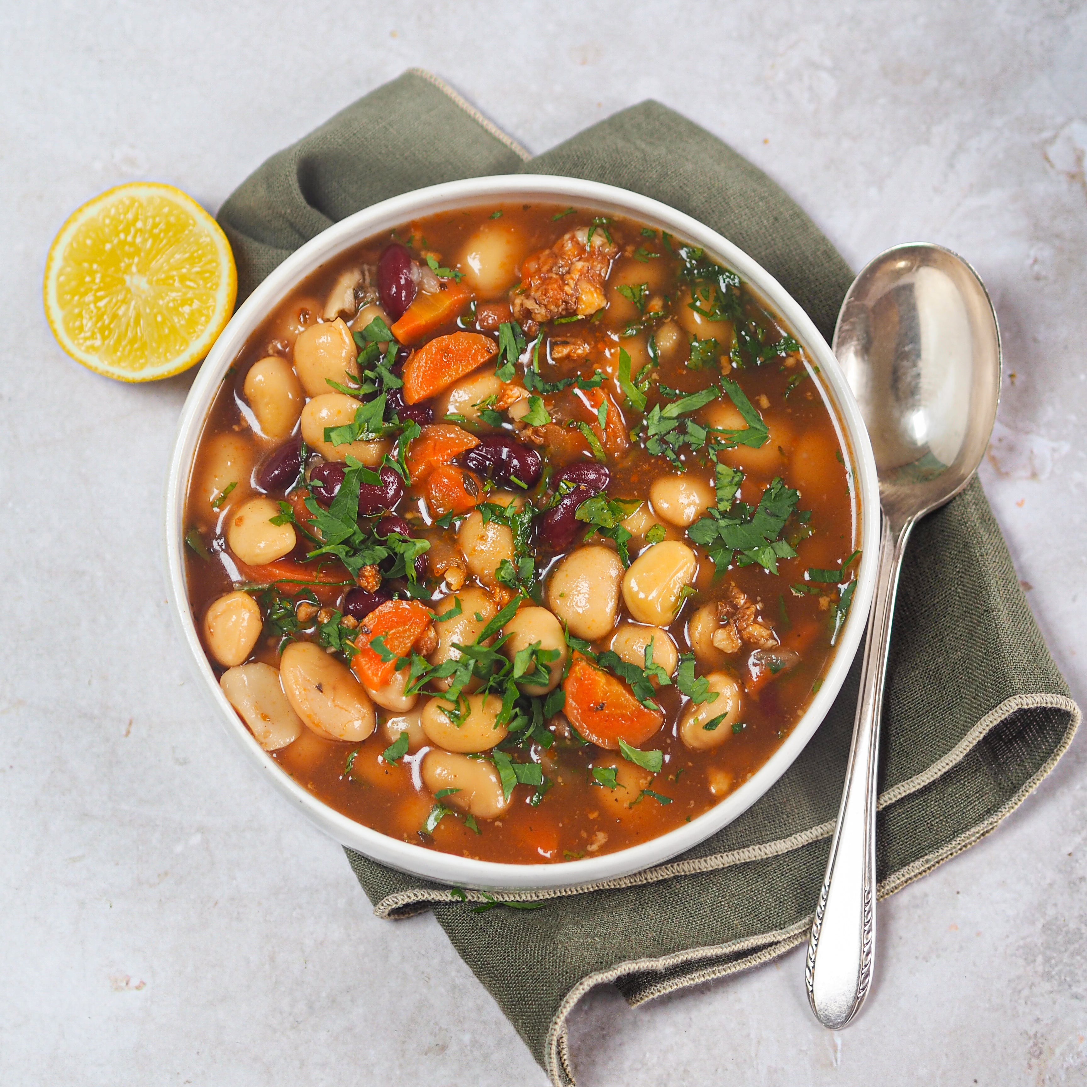 Mixed Beans Soup with Chorizo - by Bohus - HomeCooks