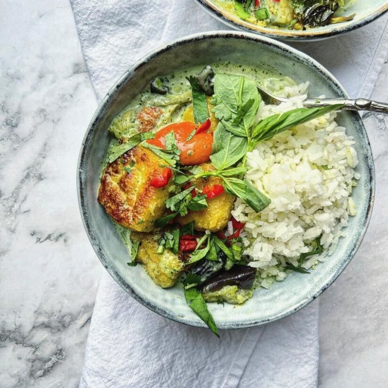 Tofu Thai Green Curry with Jasmine Rice - by Satay Street - HomeCooks