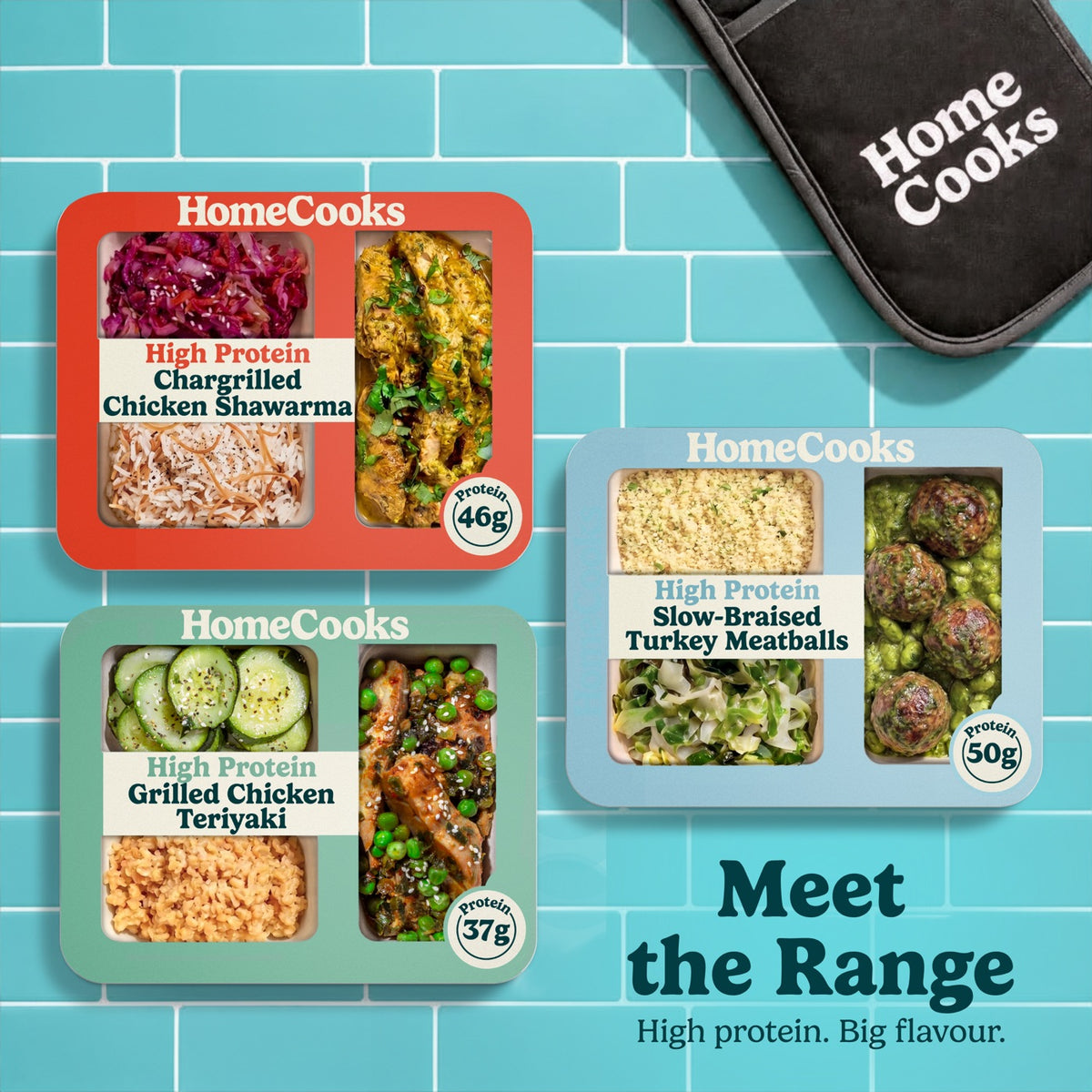 The HomeCooks range at Sainsbury's: Chargrilled Chicken Shawarma, Grilled Chicken Teriyaki and Slow-Braised Turkey Meatballs