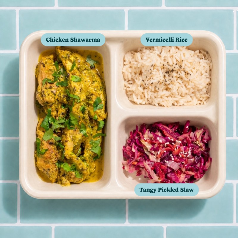 HomeCooks Chicken Shawarma bento meal